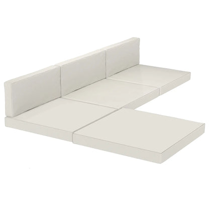 Water-Repellent Patio Loveseat Cushion, 23.6" x23.6", Cream Patio Chair Cushions at Gallery Canada