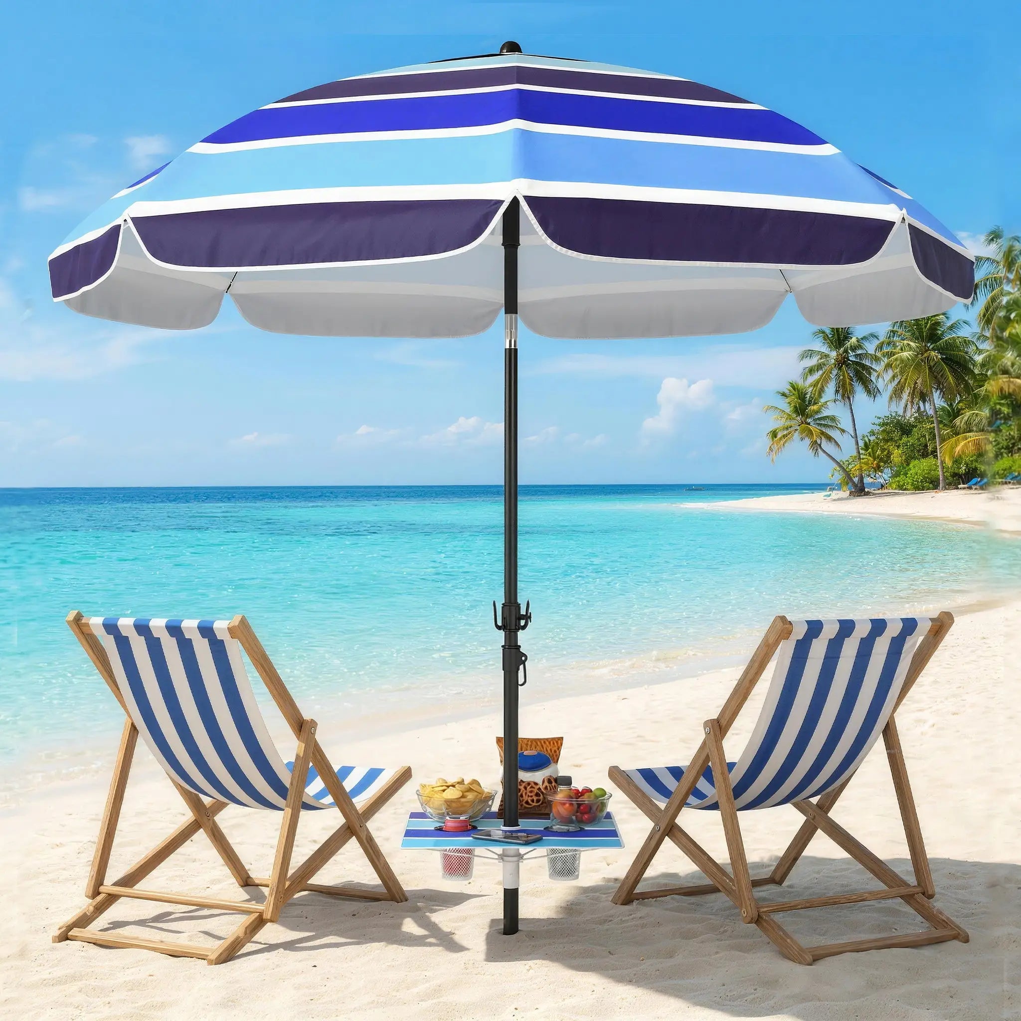 Adjustable Tilt Beach Umbrella, 78