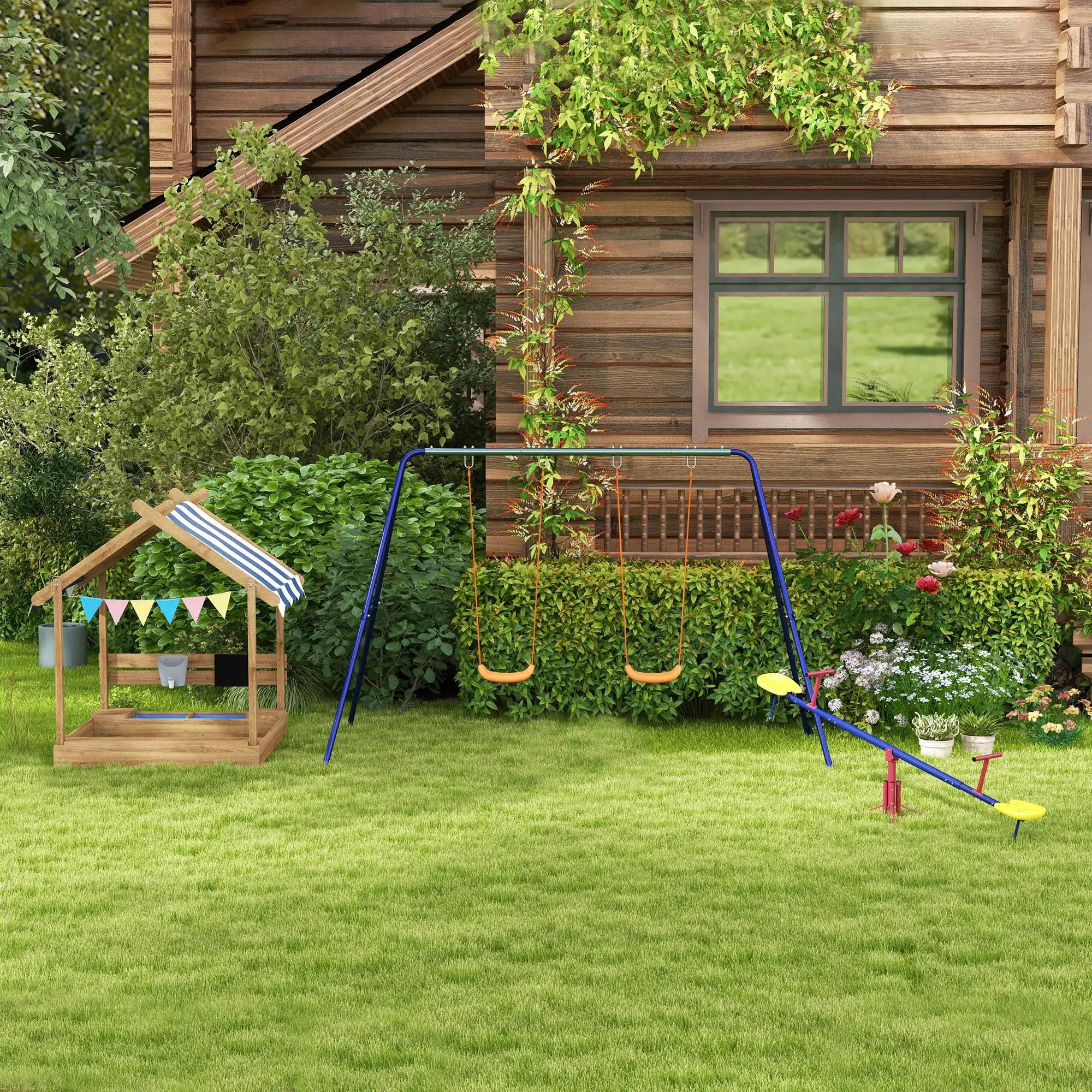Wooden Sandbox with Cover, 3-7 Years, Backyard, Brown Sandboxes & Accessories at Gallery Canada