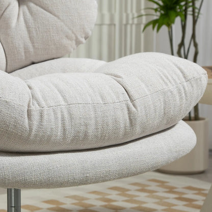 Armless Office Chair, Wide Padded Seat, Adjustable Height, Cream White Task Chairs at Gallery Canada