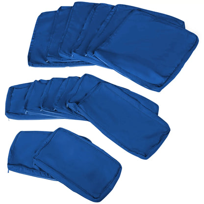 14pc Patio Rattan Sofa Set, Polyester Cover Replacement, Navy Blue Patio Chair Cushions at Gallery Canada