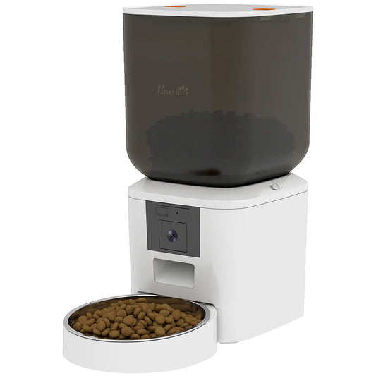 WiFi Cat Feeder with Camera, 8L, 2-Way Audio Dog Bowls White, Transparent Black at Gallery Canada