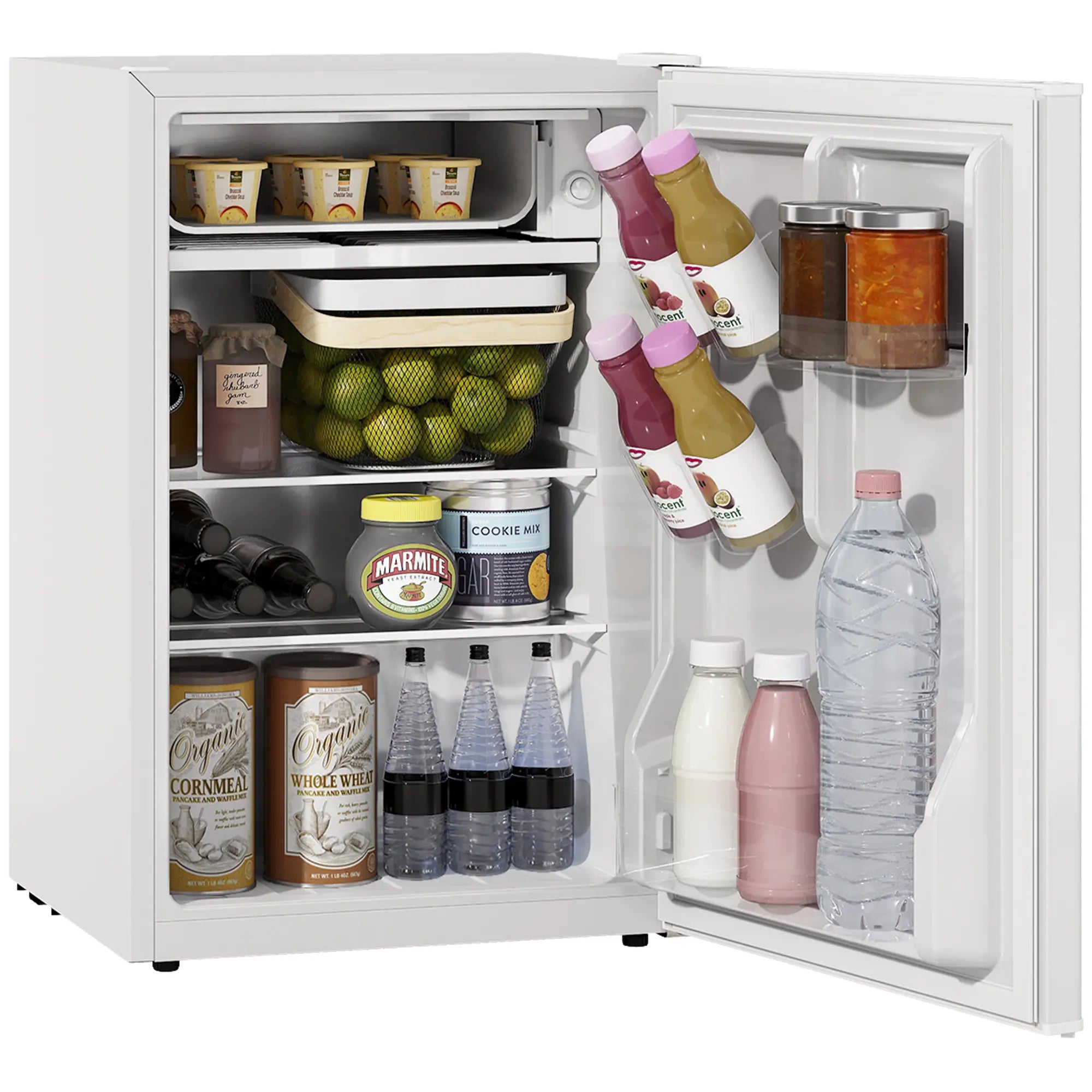 2.5 Cu.Ft Mini Fridge, Single Door, Freezer, Adjustable Thermostat, White Small Kitchen Appliances at Gallery Canada