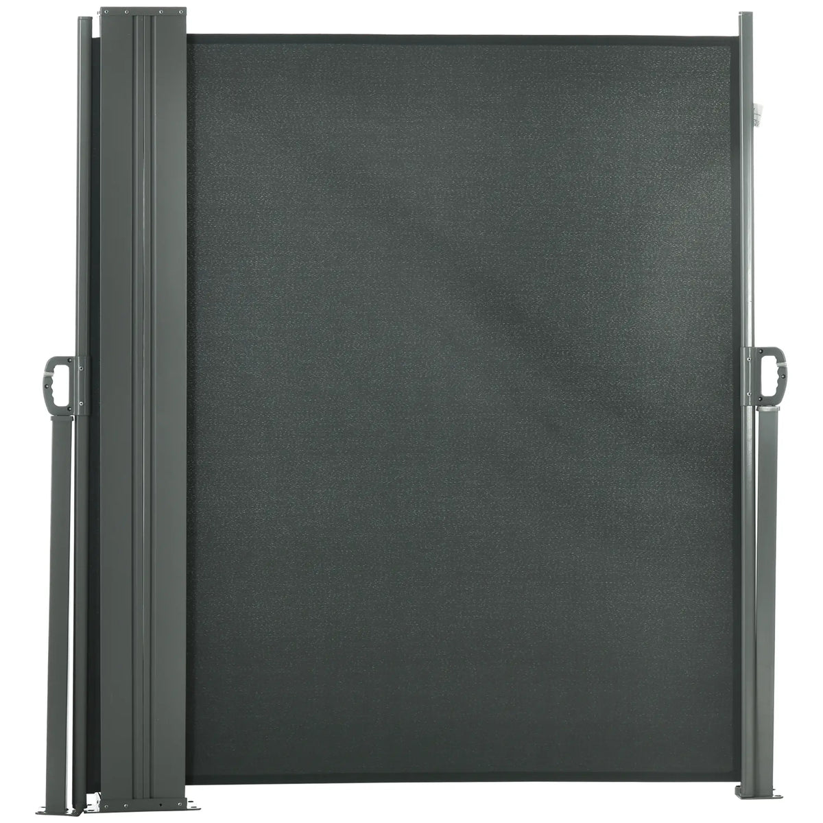 236" x 71" Outdoor Privacy Wall, Retractable Awning, Patio Screen, Grey Side Awnings Grey at Gallery Canada