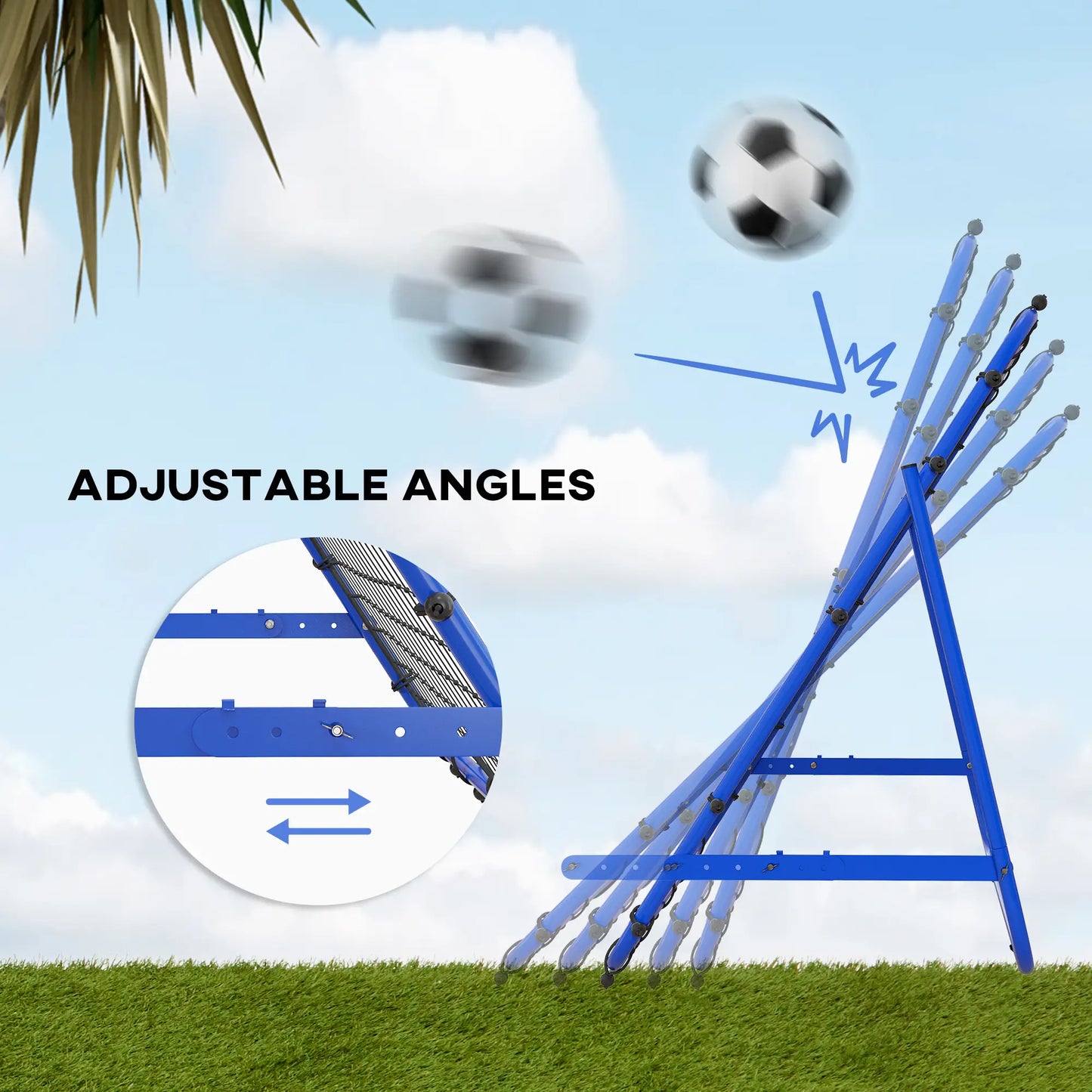 Volleyball Rebounder Net, Adjustable Soccer Rebounder, Blue Football at Gallery Canada