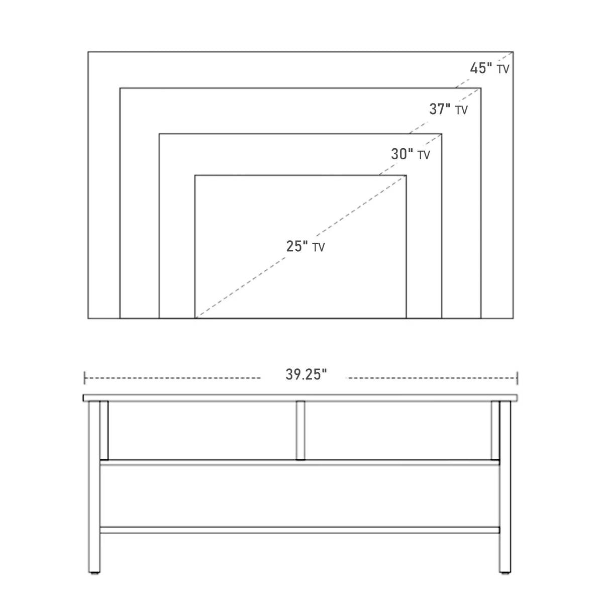 Industrial TV Stand, Console for 45'' Flat Screen, Rustic Brown TV Stands at Gallery Canada