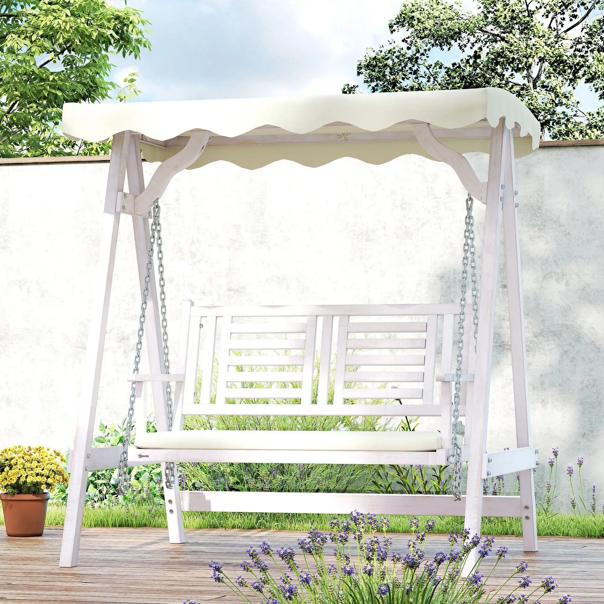 2 Seater Patio Swing With Stand, Canopy & Cushion Patio Swings with Stand at Gallery Canada
