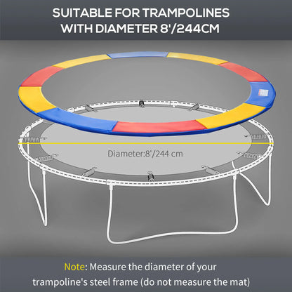 8ft Trampoline Pad, 96" Spring Safety Cover, EPE Foam, Colorful Trampolines at Gallery Canada