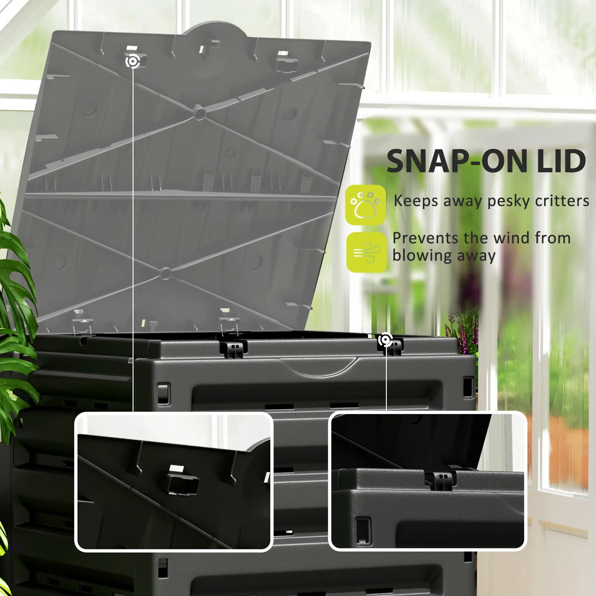 Compost Bin, Garden Composter, 120 Gallon (450L), Yellow Outdoor Compost Bin at Gallery Canada