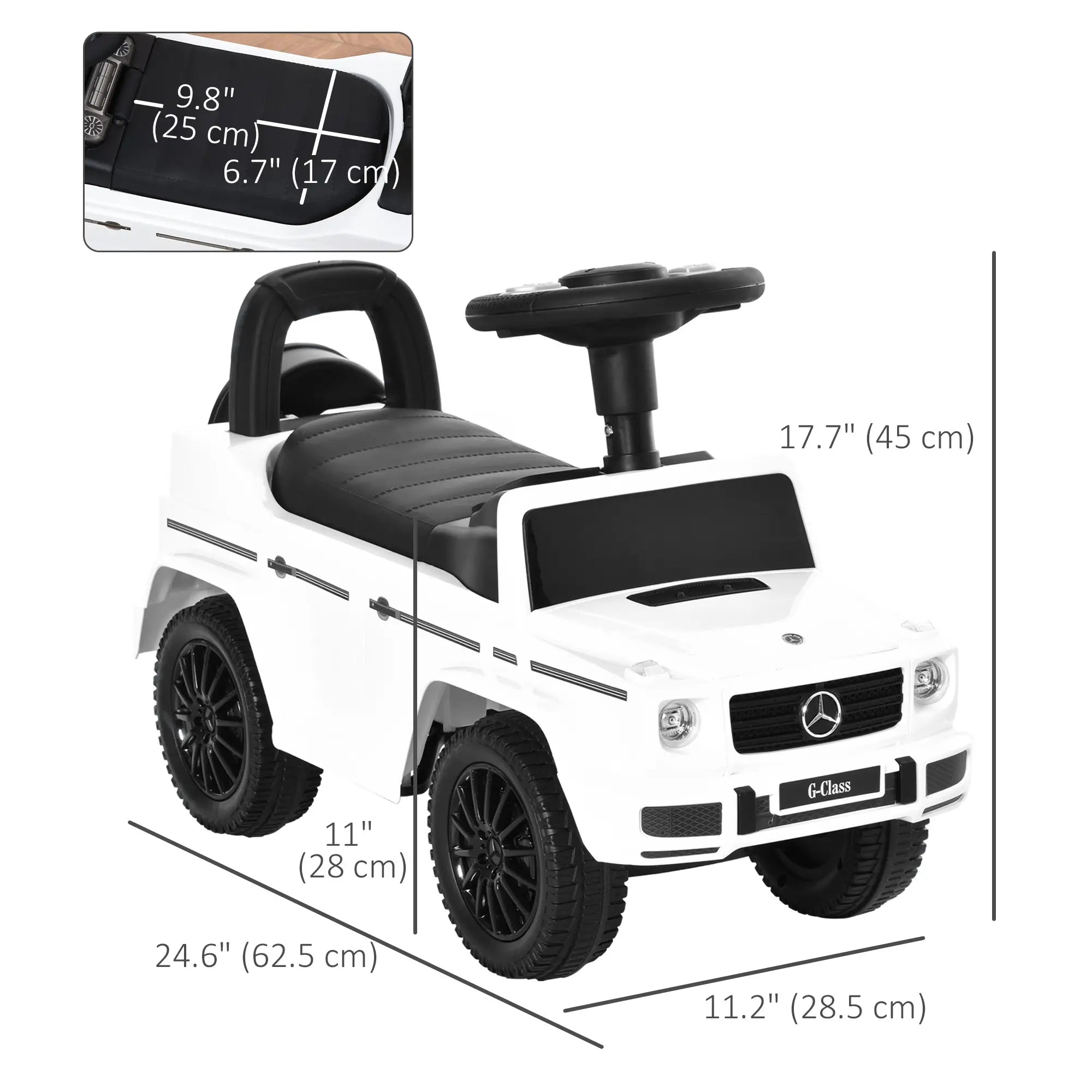 Baby Toddler Push Car, Foot-to-Floor Ride-On Wheel, White Push Cars for Toddlers at Gallery Canada