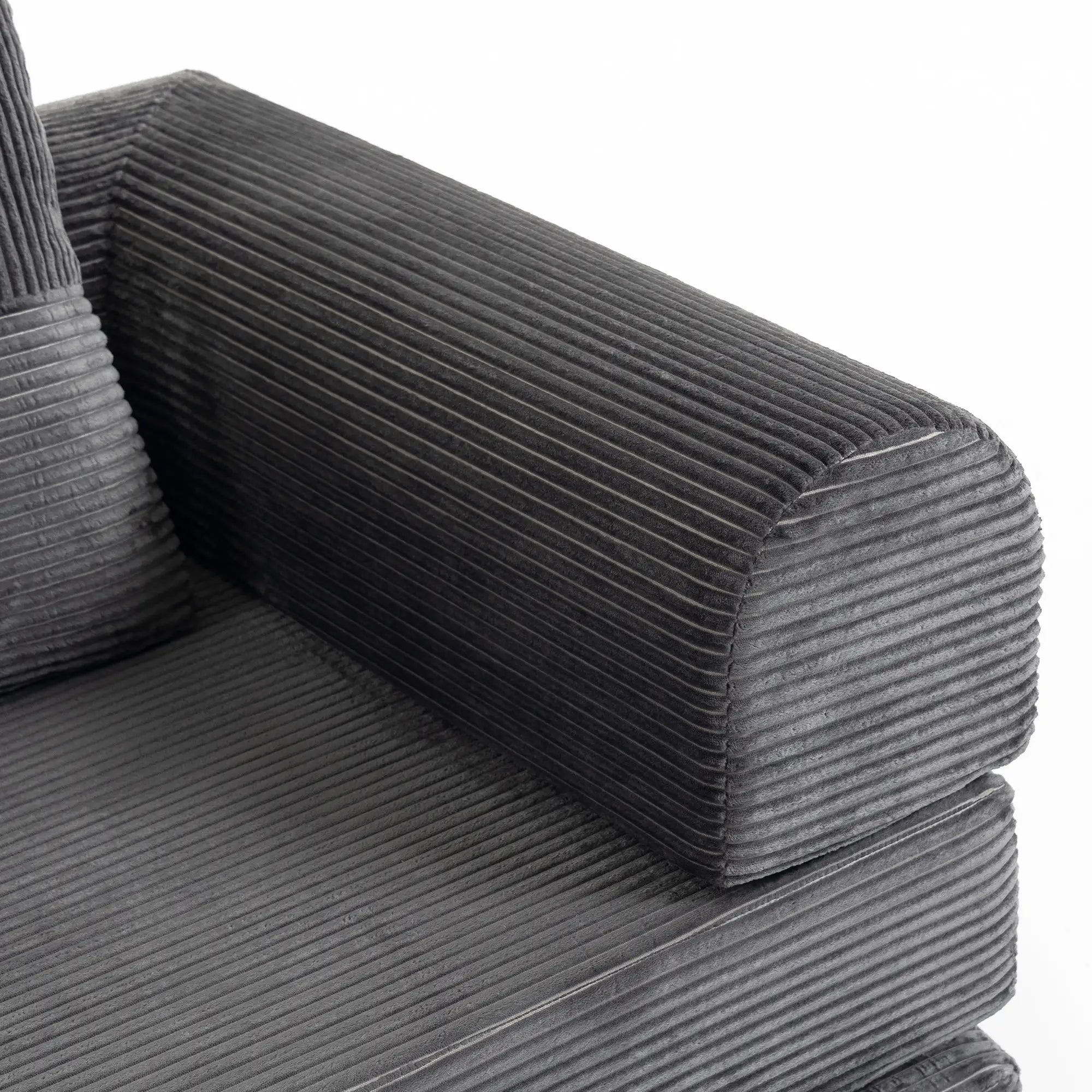 5-in-1 Convertible Sofa Bed, L-Shaped Loveseat, Dark Grey, Dark Grey Sofa Bed at Gallery Canada