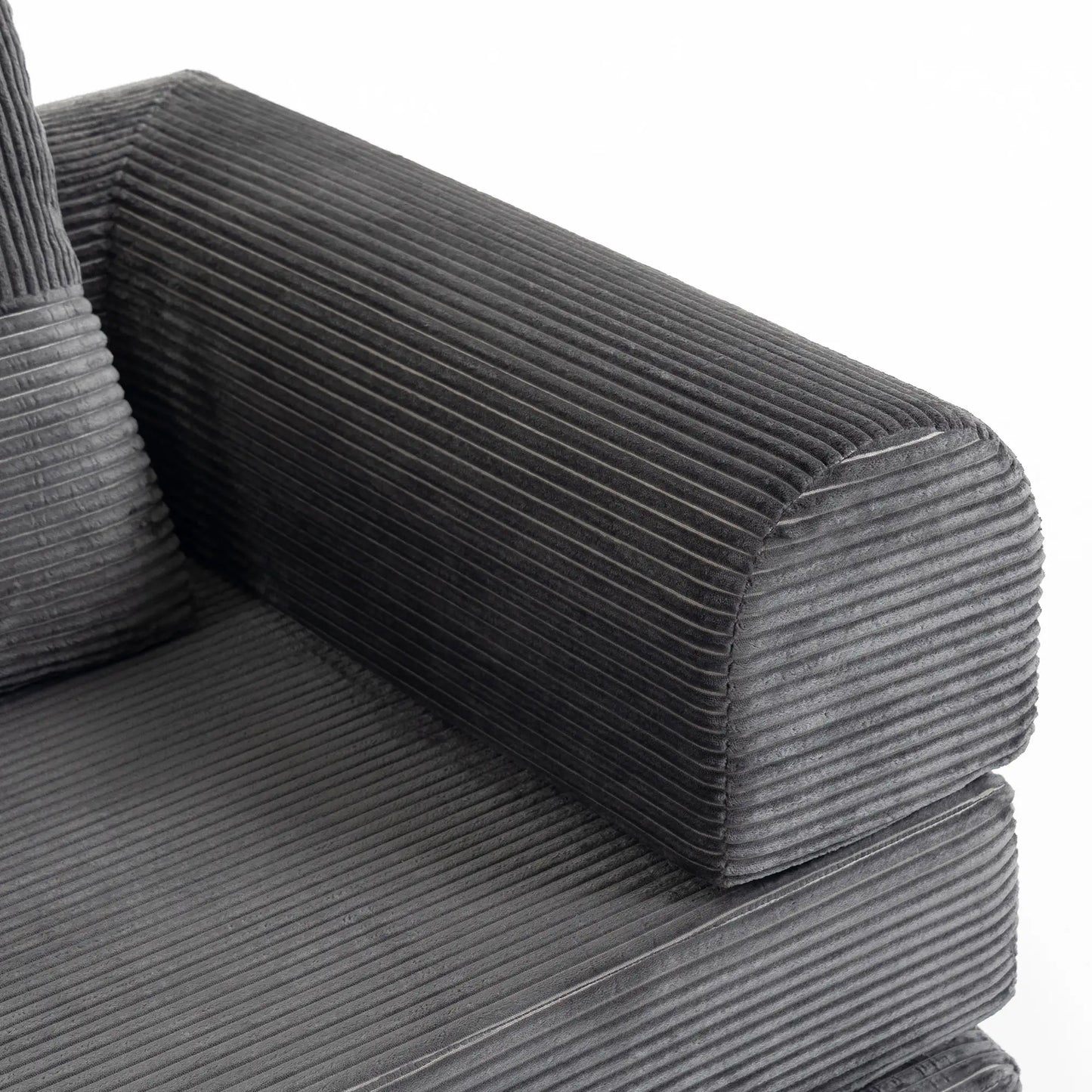 5-in-1 Convertible Sofa Bed, L-Shaped Loveseat, Dark Grey, Dark Grey Sofa Bed at Gallery Canada