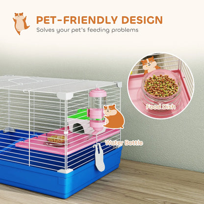18.5" Hamster Cage With Wheel, Bottle & Dish, 2 Storey Hamster Cages at Gallery Canada