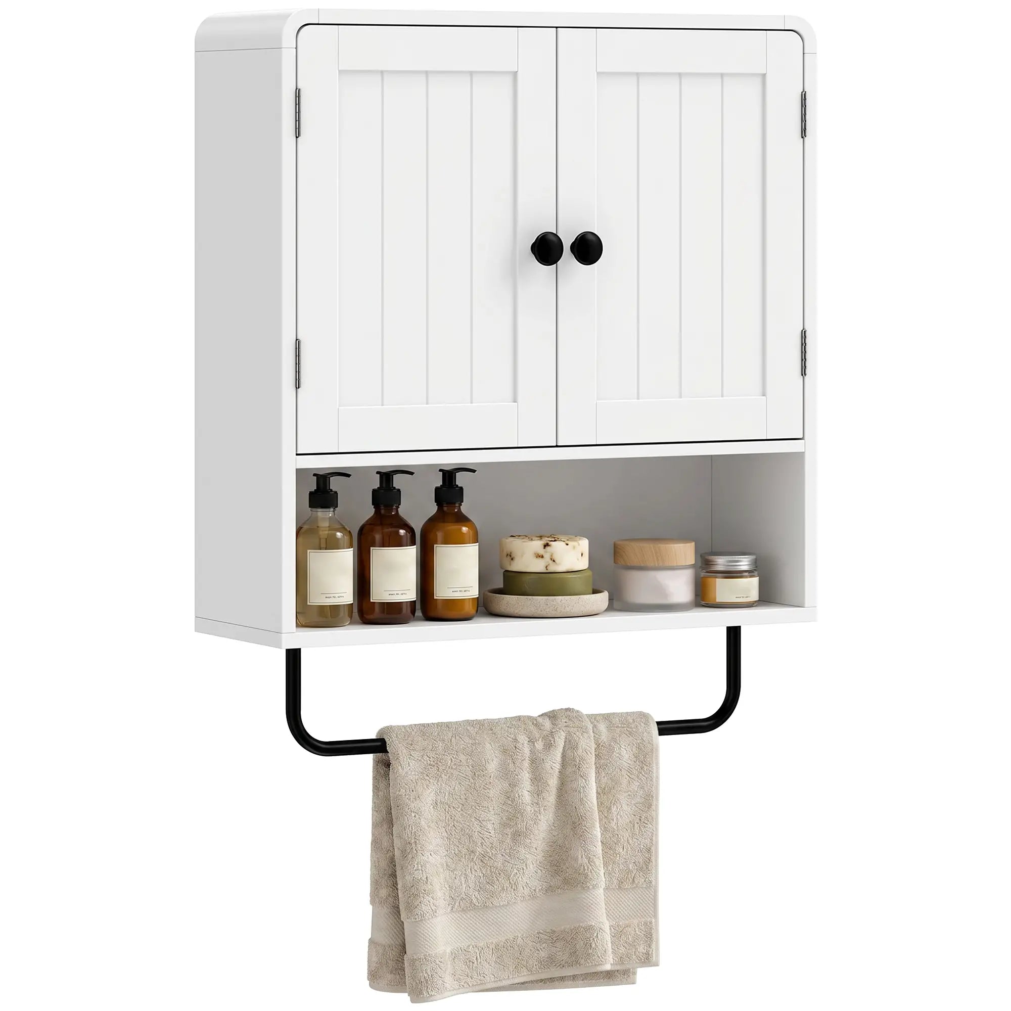 Wall Mounted Bathroom Cabinet, 2 Doors, White Wall Mounted Cabinets at Gallery Canada