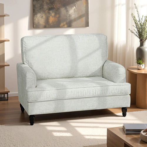 Modern Accent Chair, Leathaire Armchair, Cream White