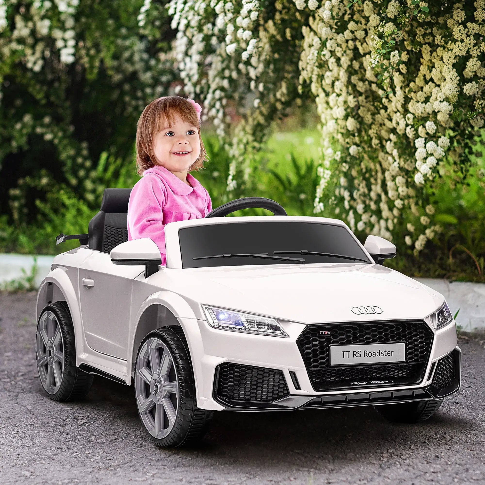 Kids Ride On Car 6V, Remote Control, Adjustable Speed, White Electric Toy Cars at Gallery Canada