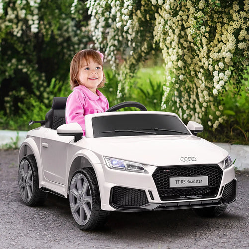 Kids Ride On Car 6V, Remote Control, Adjustable Speed, White