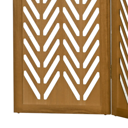 4 Panel Room Divider, 5.6ft Tall, Wood Folding Privacy Screen, Light Brown Room Dividers at Gallery Canada
