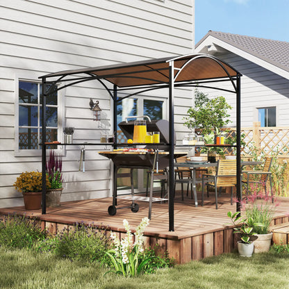 8' x 5' Hardtop Grill Gazebo, PC Board Roof, 2 Shelves, 10 Hooks BBQ Grill Gazebos at Gallery Canada