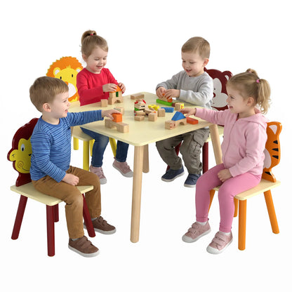 Kids Table And 4 Chairs Set For Art Craft Snack Time, Yellow Kids Table Sets at Gallery Canada