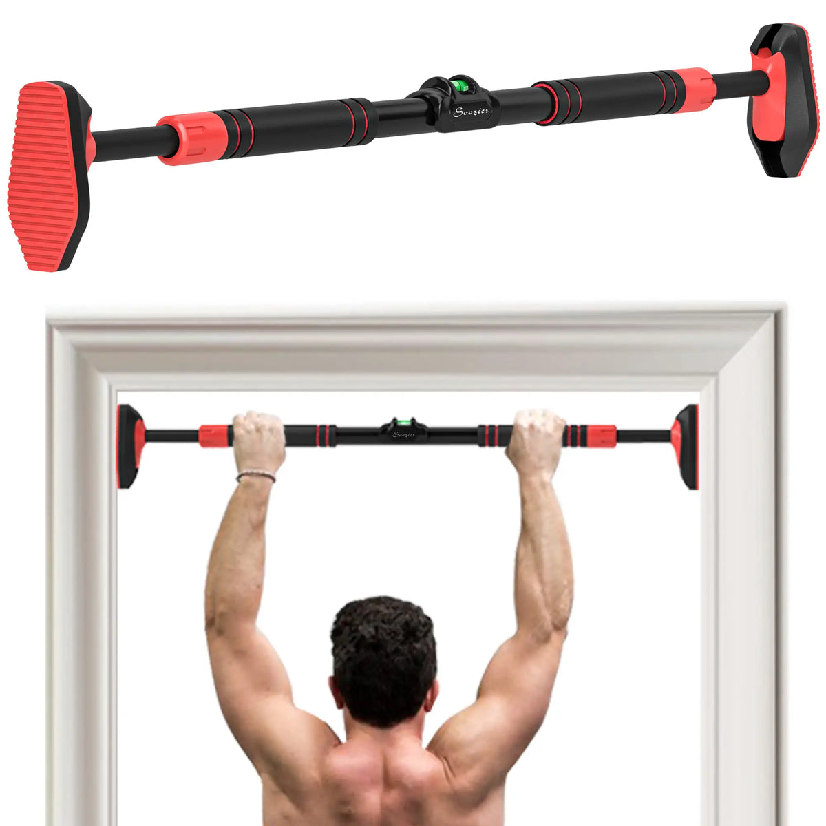 Pull Up Bar Doorway No Screws, 37.8-51.2 in Width Adjustable, Max Load 440lbs Strength Training Equipment at Gallery Canada