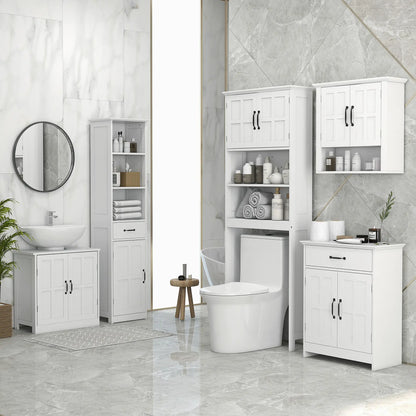Over Toilet Storage, Bathroom Cabinet with Shelves, Double Door, White Over The Toilet Storage at Gallery Canada