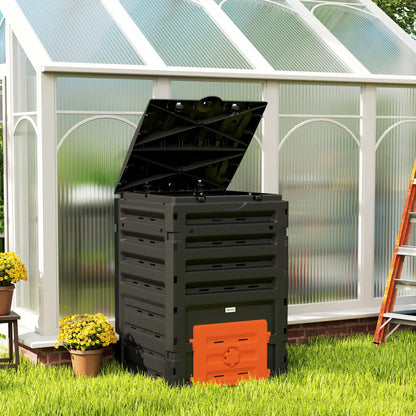 Compost Bin, Garden Composter, 120 Gallon (450L), Orange