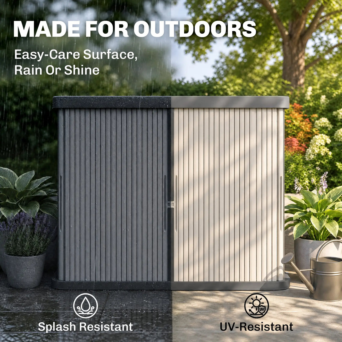 127 Gallon Outdoor Storage Cabinet, Grey Sheds at Gallery Canada