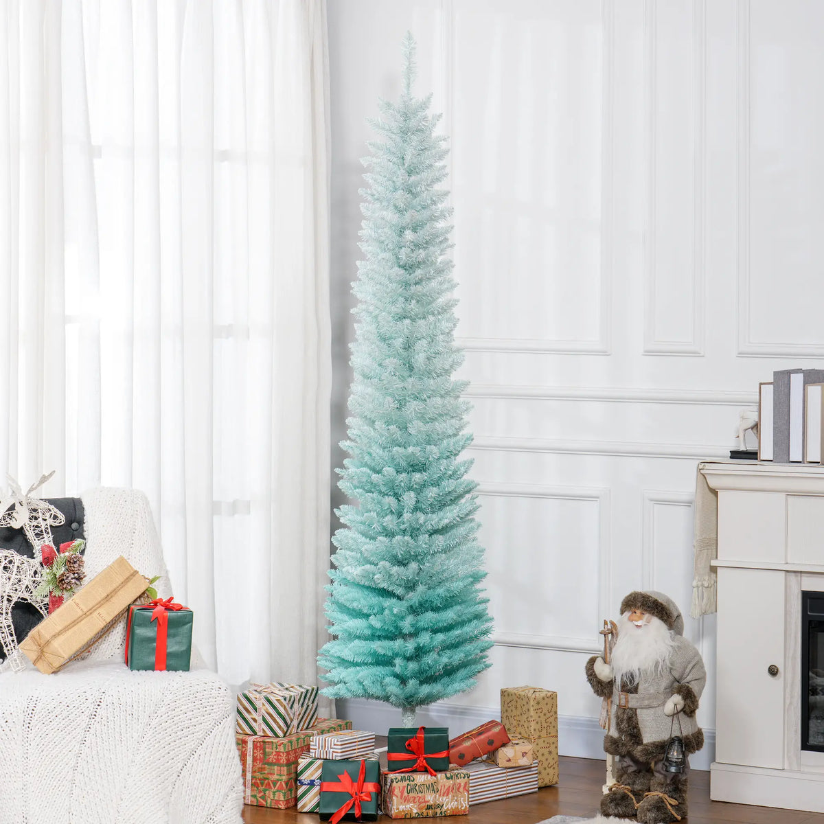 7' PVC Slim Pencil Artificial Christmas Tree, 500 Branch Tips Pencil Christmas Trees at Gallery Canada