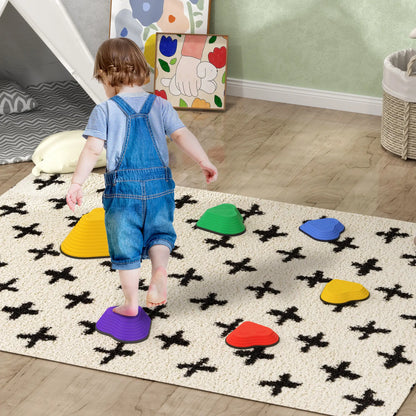 6Pcs Non-Slip Stackable Kids Stepping Stones, Heart-Shaped Gym Sets & Swings at Gallery Canada