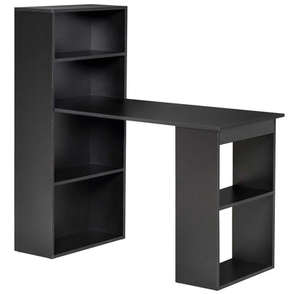 Modern Computer Desk With Storage, 47" Writing Workstation, Black Writing Desks at Gallery Canada