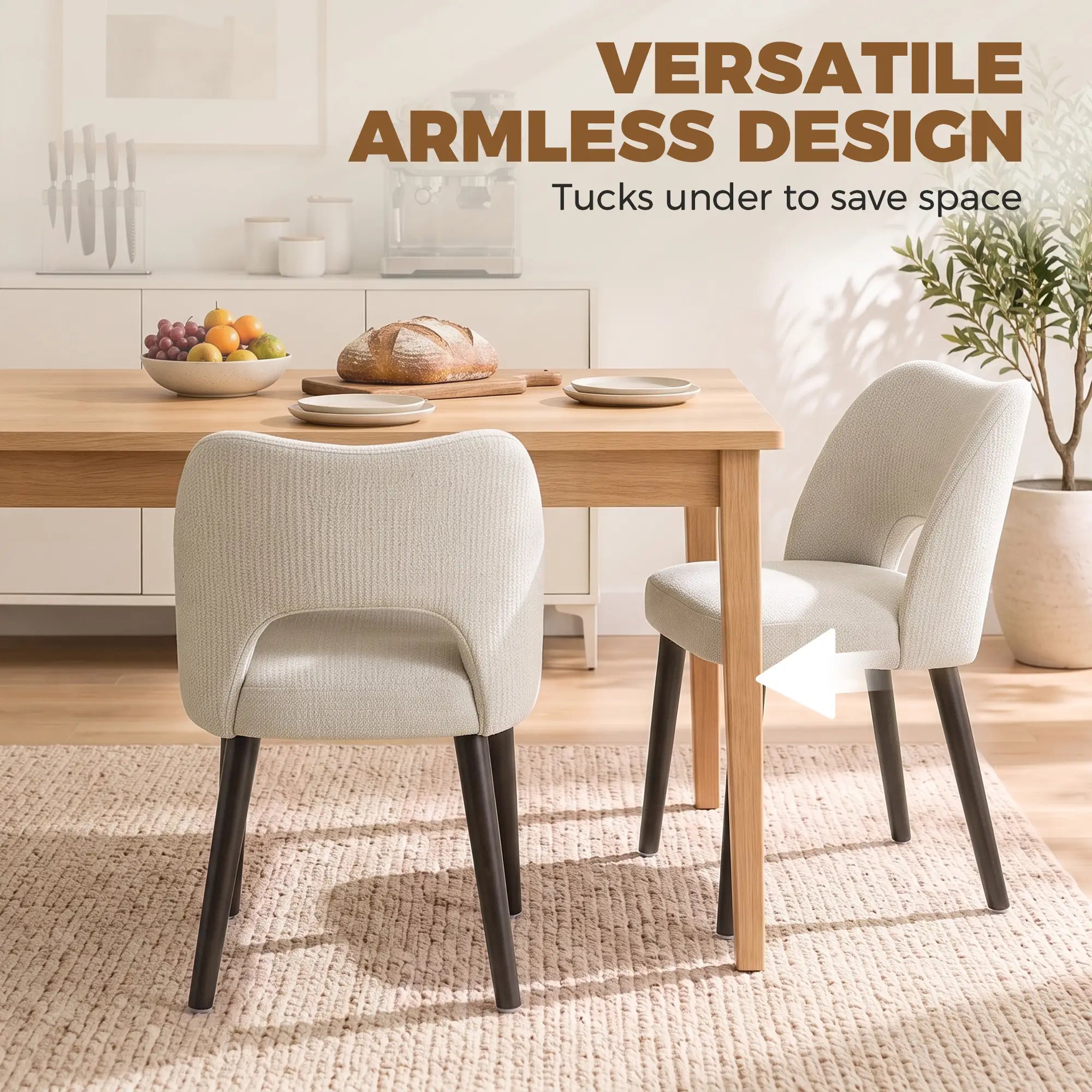 Upholstered Dining Chairs Set, Cream White Dining Chairs at Gallery Canada