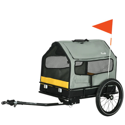 3 in 1 Dog Bike Trailer, Pet Cargo with Safety Leash, Hitch Dog Bike Trailers & Strollers Grey at Gallery Canada