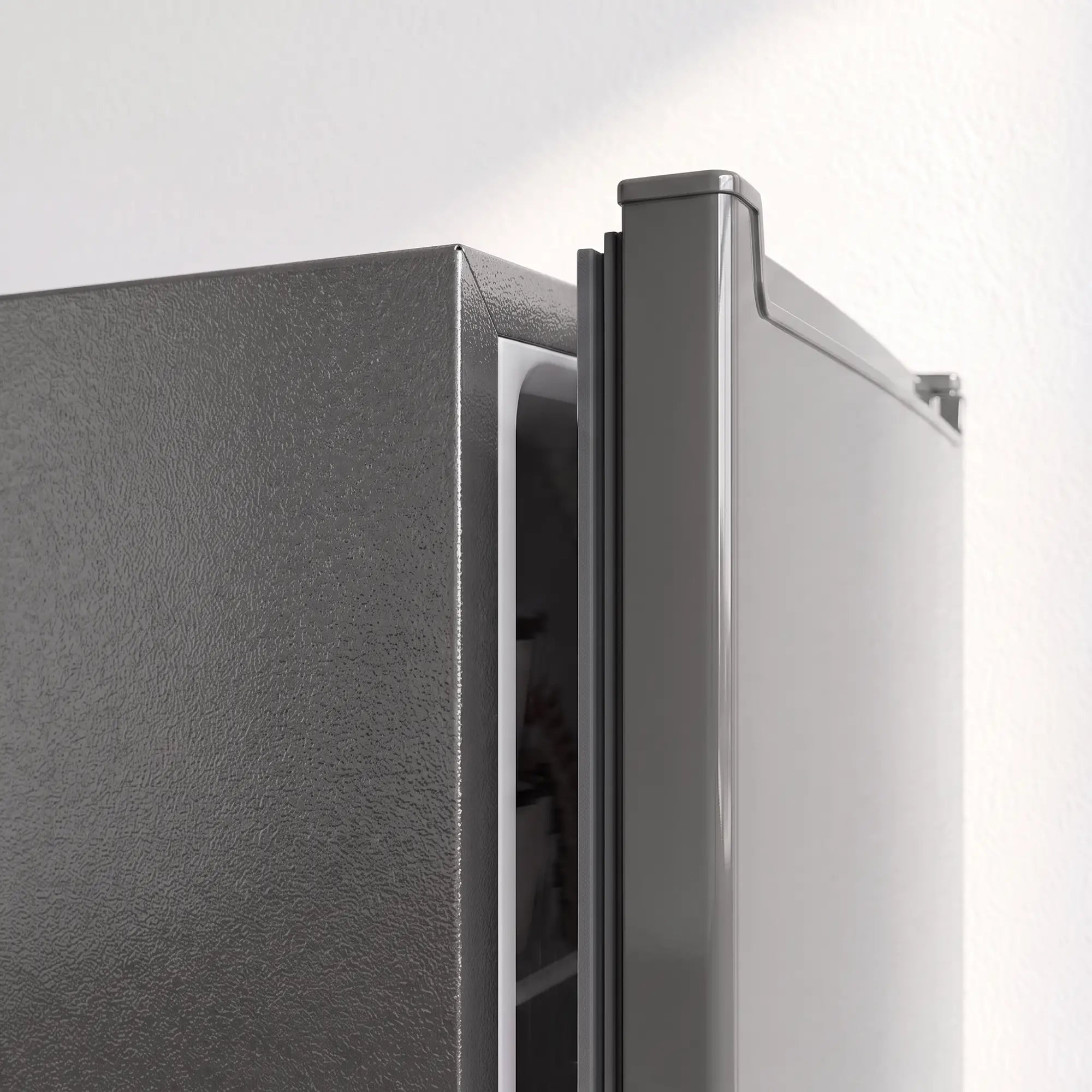 Compact Upright Freezer, 2.1 Cubic Feet, Reversible Door, Grey Small Kitchen Appliances at Gallery Canada