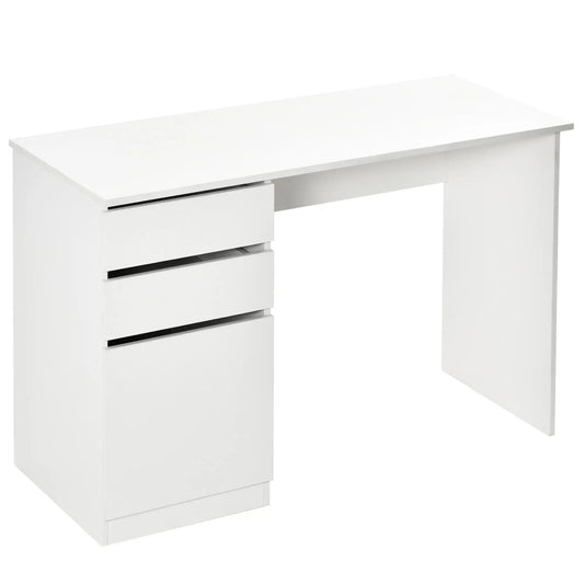Modern Computer Desk, Home Office with Storage Drawer, White Writing Desks White at Gallery Canada