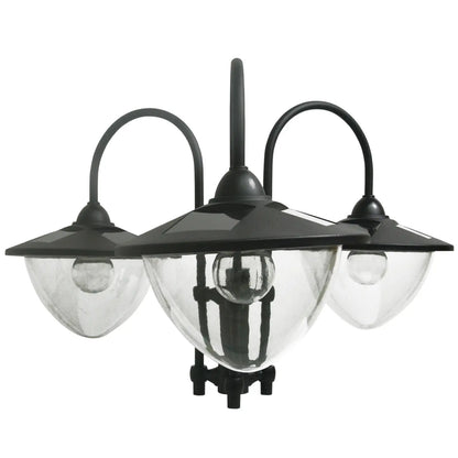 3-Head LED Solar Light, Street Light Post with Planter, Black Solar Post Lamps at Gallery Canada