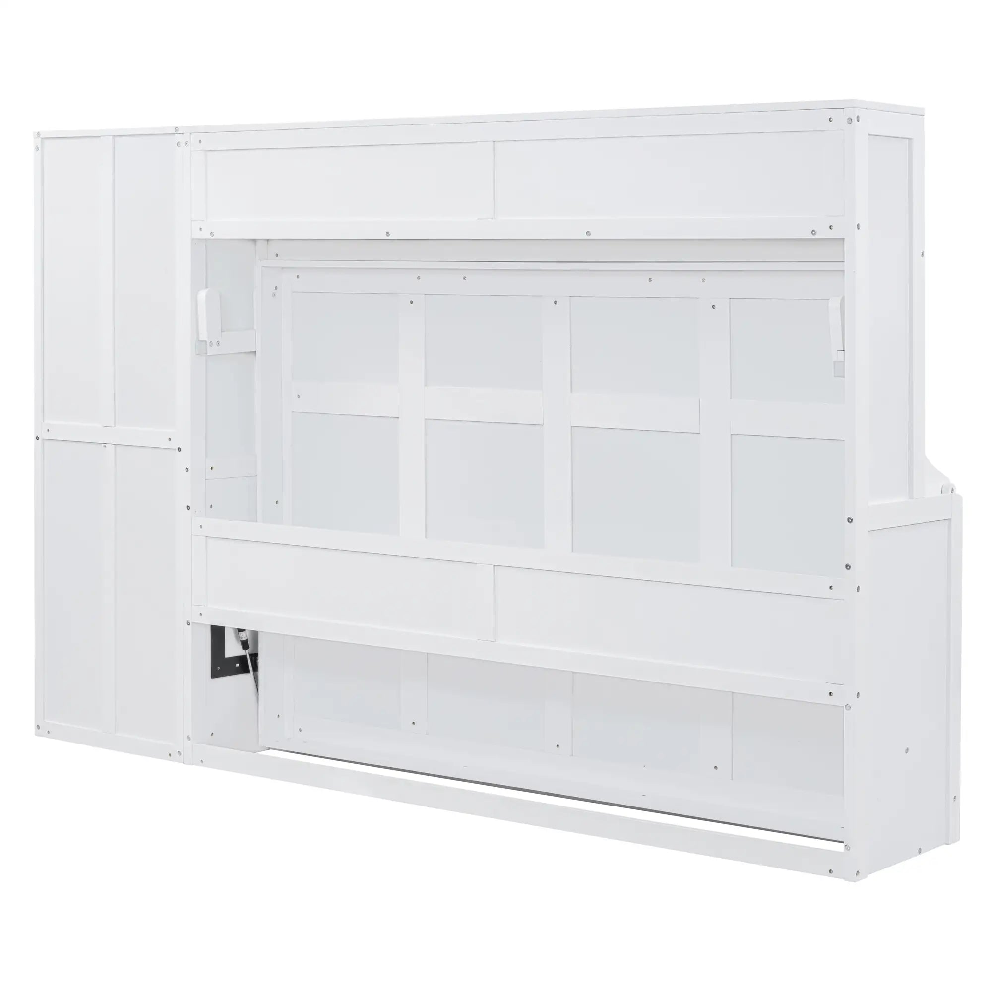 Murphy Bed with Side Flip, Closet, Drawers, 112