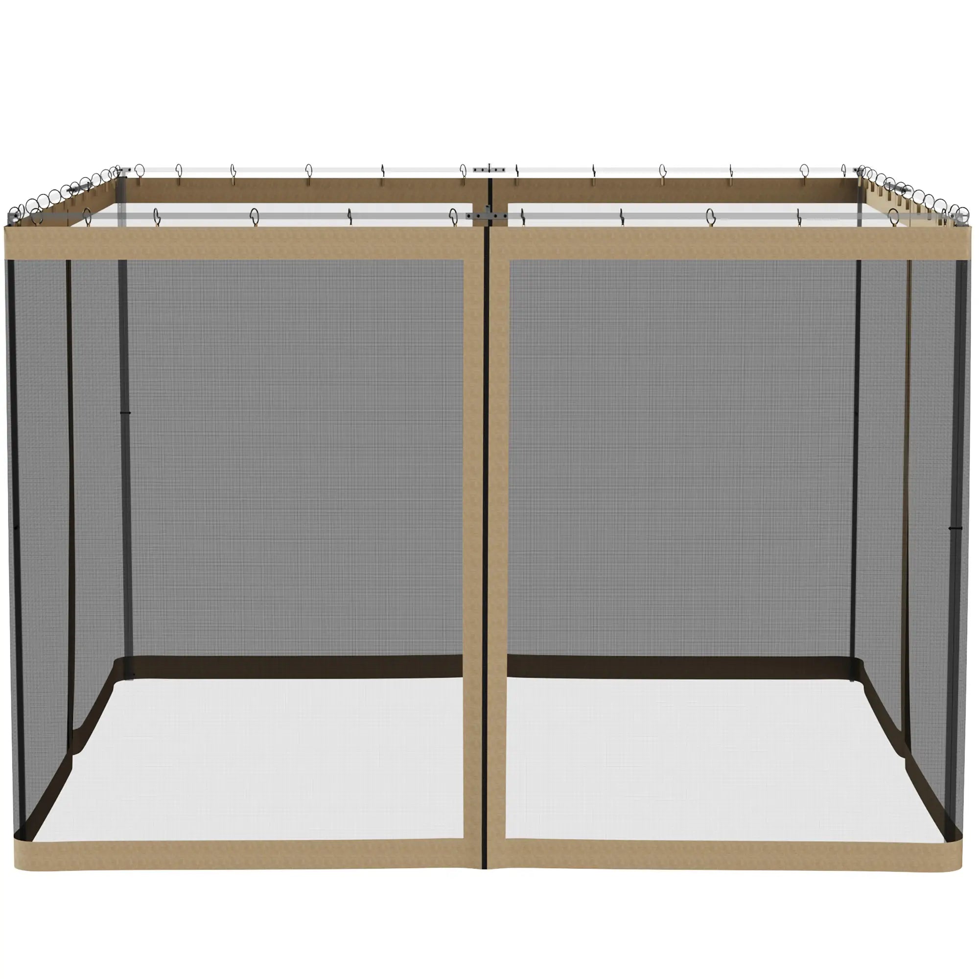 Replacement Mosquito Netting for Gazebo 10' x 10', Khaki, Black Gazebo Sidewalls at Gallery Canada
