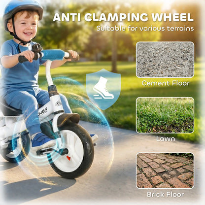 6 in 1 Tricycle for Toddlers, Parent-Push Handle, Blue Tricycles for Kids at Gallery Canada