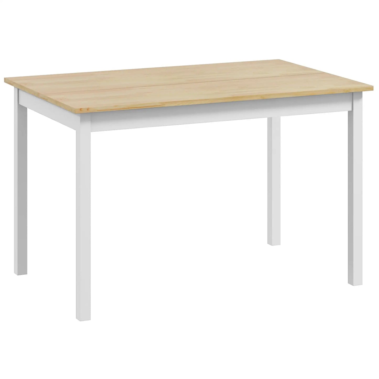 47" x 30" Dining Table, Farmhouse Pine Wood Frame, Natural Bar Tables & Dining Tables Natural, White at Gallery Canada