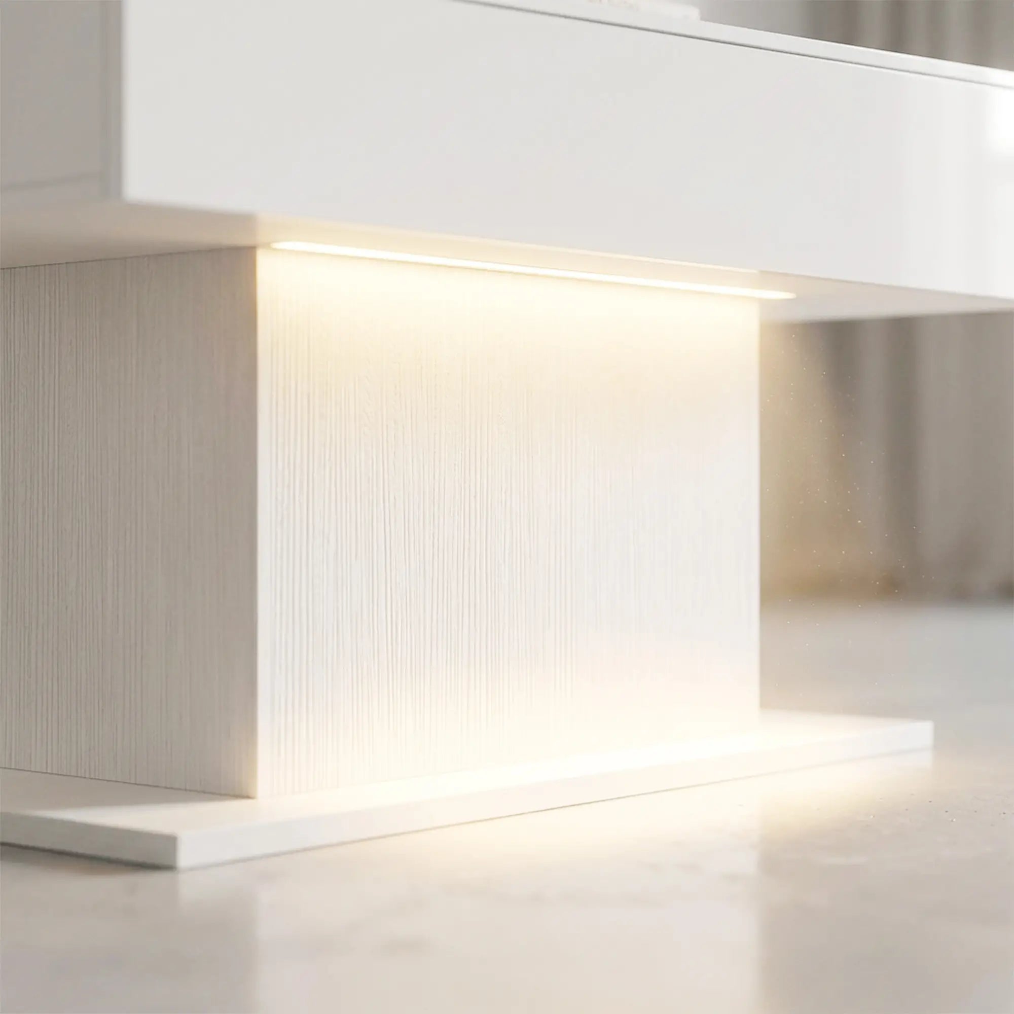 LED Coffee Table with Storage, High Gloss Modern Center Table with 2 Drawers and Remote Control for Living Room, White Coffee Tables at Gallery Canada