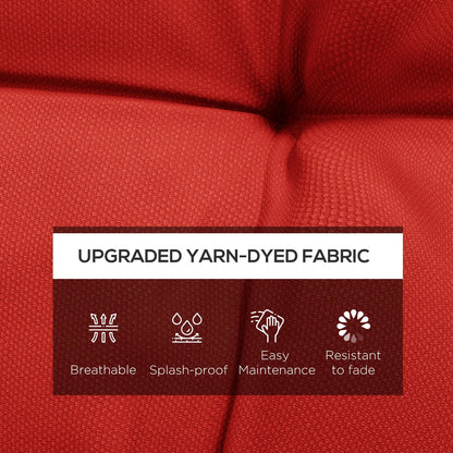 2-Piece Back Seat Cushion, Outdoor Patio Chair Cushions, Button Tufted, Red Patio Chair Cushions at Gallery Canada