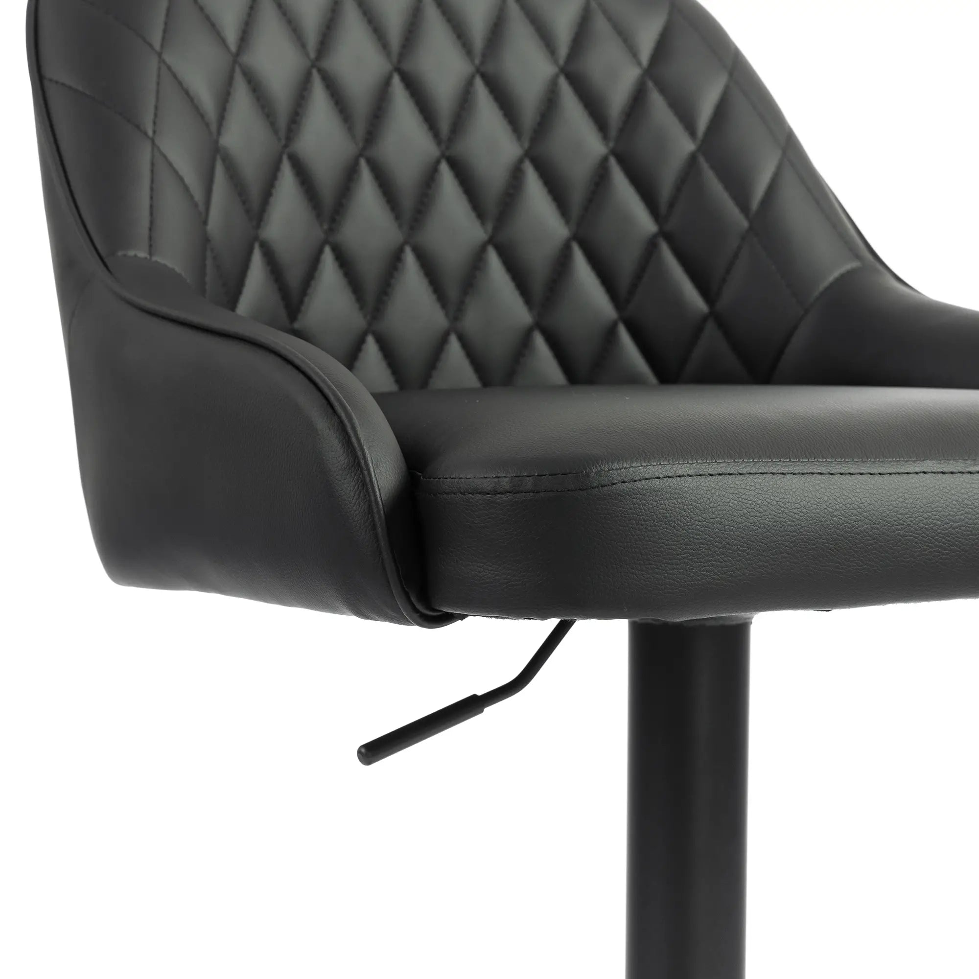 Adjustable Swivel Bar Stools With Backrest, Set Of 2, Black Bar Stools at Gallery Canada