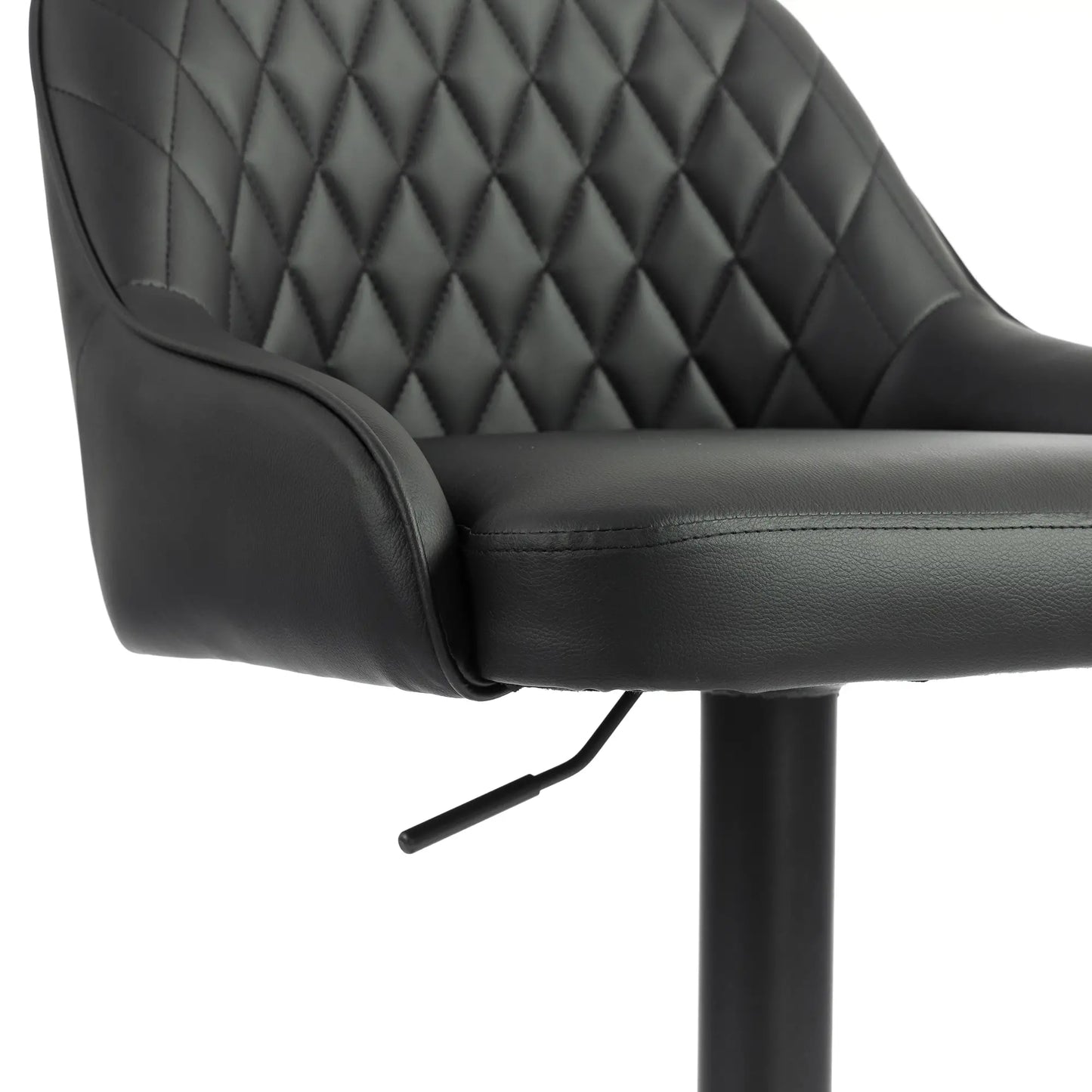Adjustable Swivel Bar Stools With Backrest, Set Of 2, Black Bar Stools at Gallery Canada