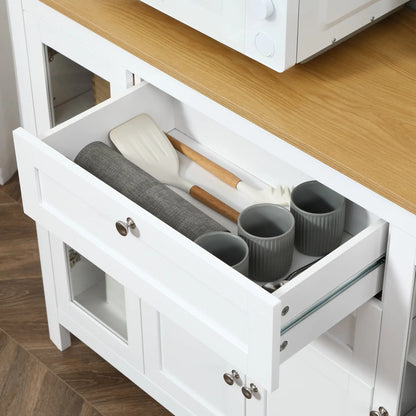 White Buffet Cabinet, 2 Drawers, 3 Cabinets, Glass Doors, Adjustable Shelves, White Bar Cabinets at Gallery Canada