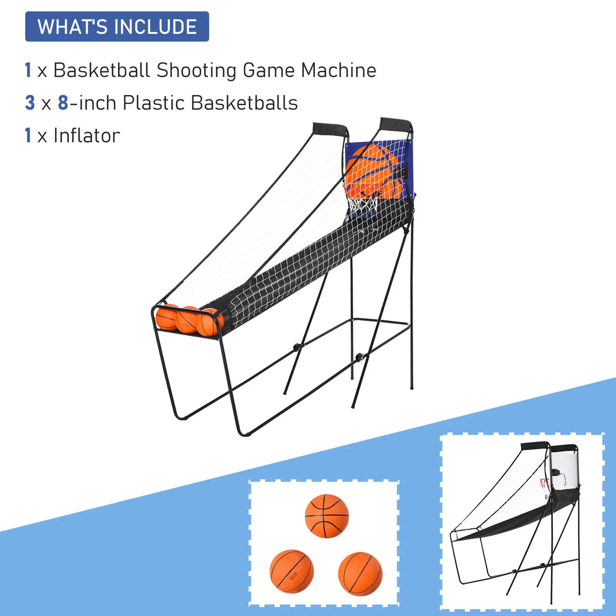 Basketball Hoop Arcade Game with Electronic Score Board, Black Basketball at Gallery Canada