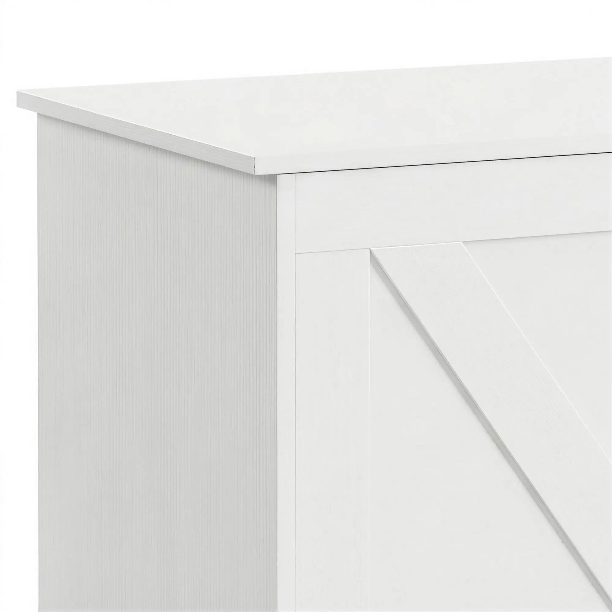 31.5 Inches Storage Chest with Safety Hinge, Wood Grain, White Storage Ottomans & Benches at Gallery Canada