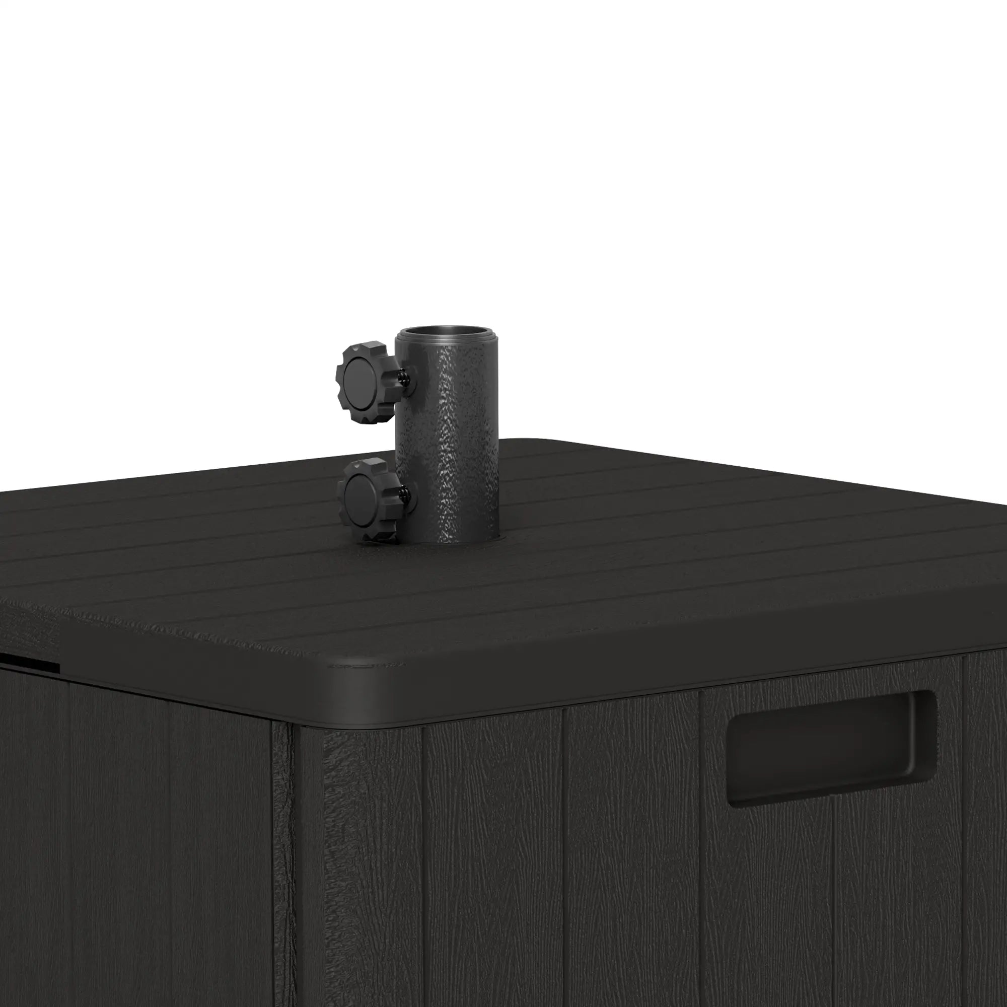 Heavy Duty Umbrella Base with Wheels, Table Tray, 176lbs, Black Umbrella Bases at Gallery Canada