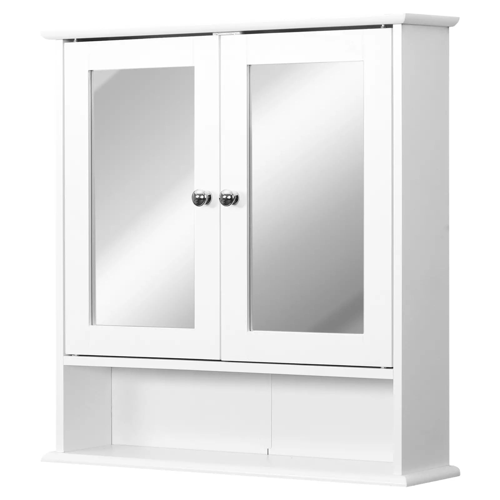 Wall-Mounted Medicine Cabinet, Double Doors, Adjustable Shelf, White Mirror Medicine Cabinets at Gallery Canada