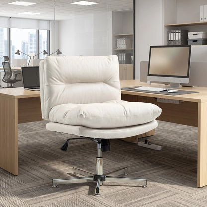 Adjustable Height, Tilt Armless Office Chair, Light Grey Task Chairs at Gallery Canada